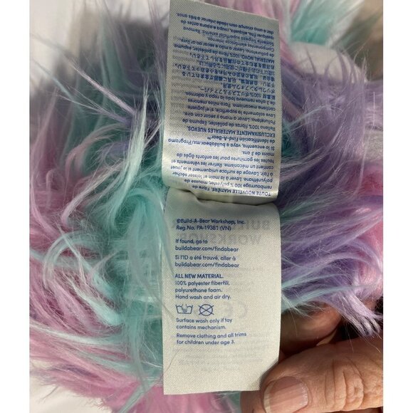 BUILD-A-BEAR Pastel Fuzzy Bunny 12" Plush Stuffed Animal Collectible Easter EUC - Picture 11 of 15